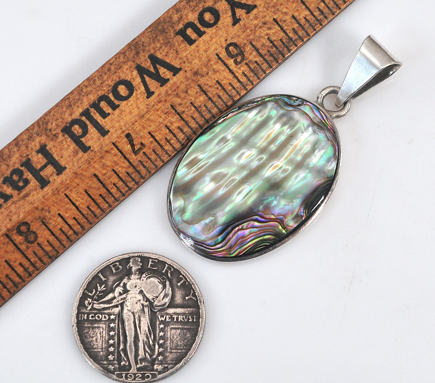 Sterling Silver Abalone Pendant