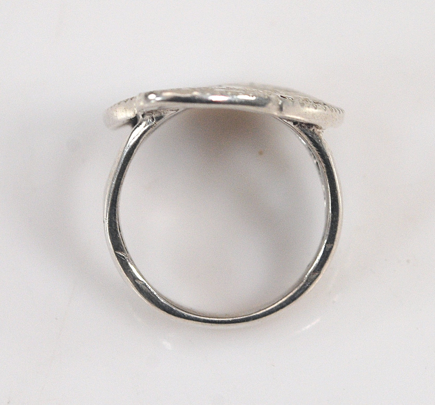 Signed Sterling Floral Floral Paisley Ring