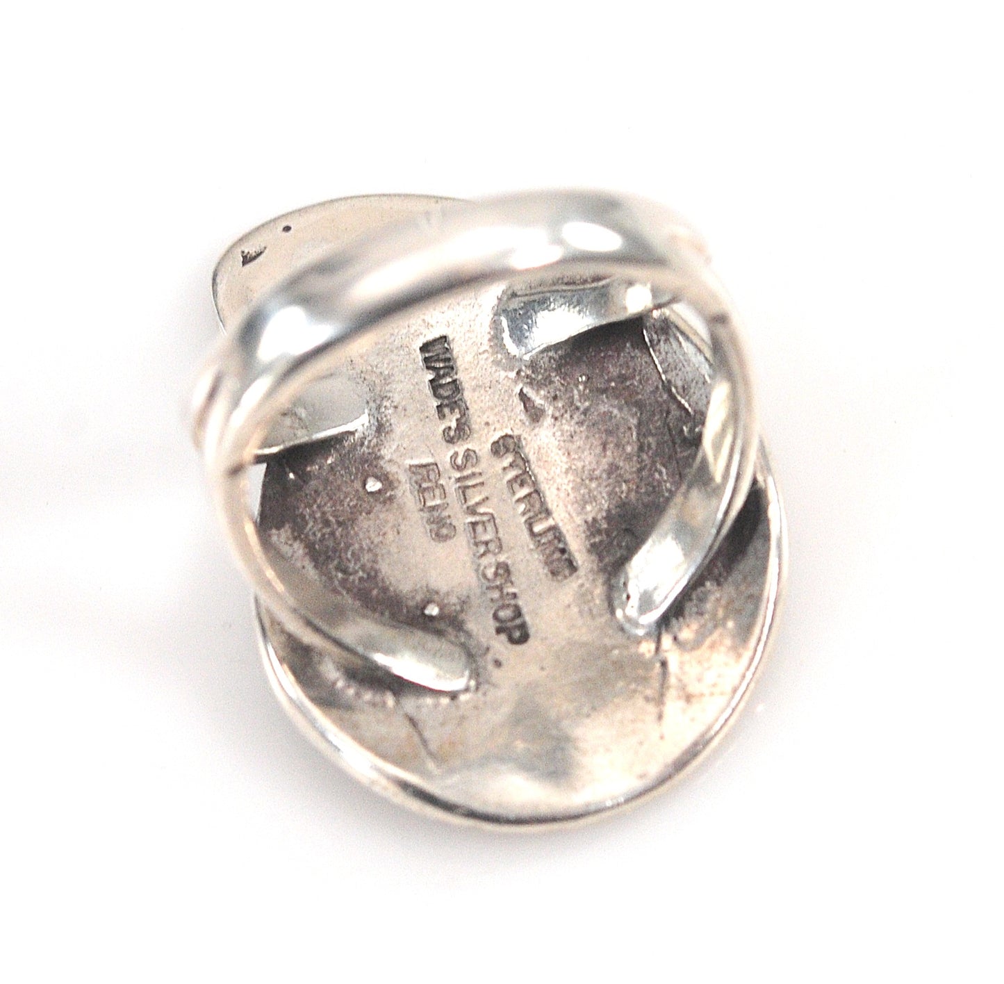 Signed Sterling Floral Floral Paisley Ring
