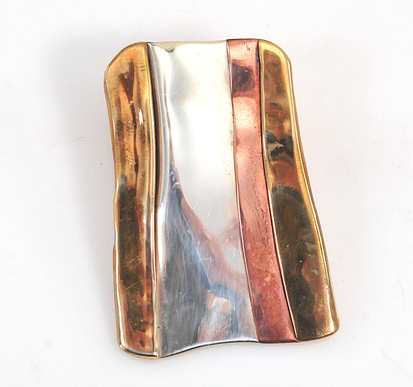 Lazaro Gutierrez Sterling Silver Brass Copper Modernist Pendant