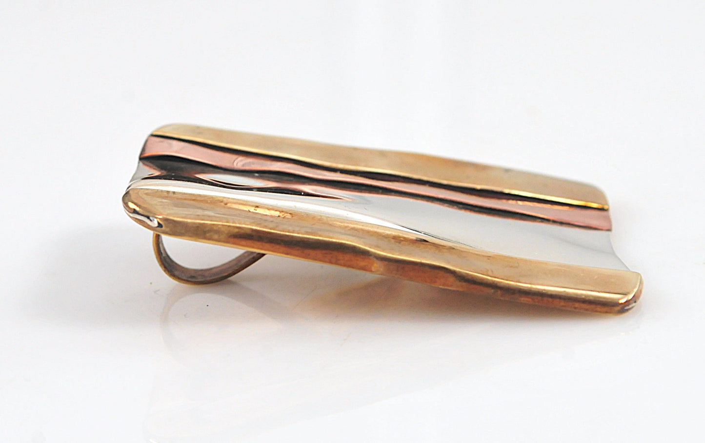 Lazaro Gutierrez Sterling Silver Brass Copper Modernist Pendant