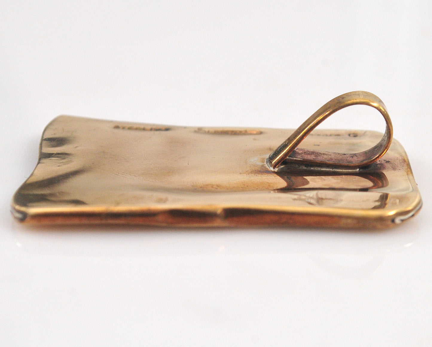 Lazaro Gutierrez Sterling Silver Brass Copper Modernist Pendant