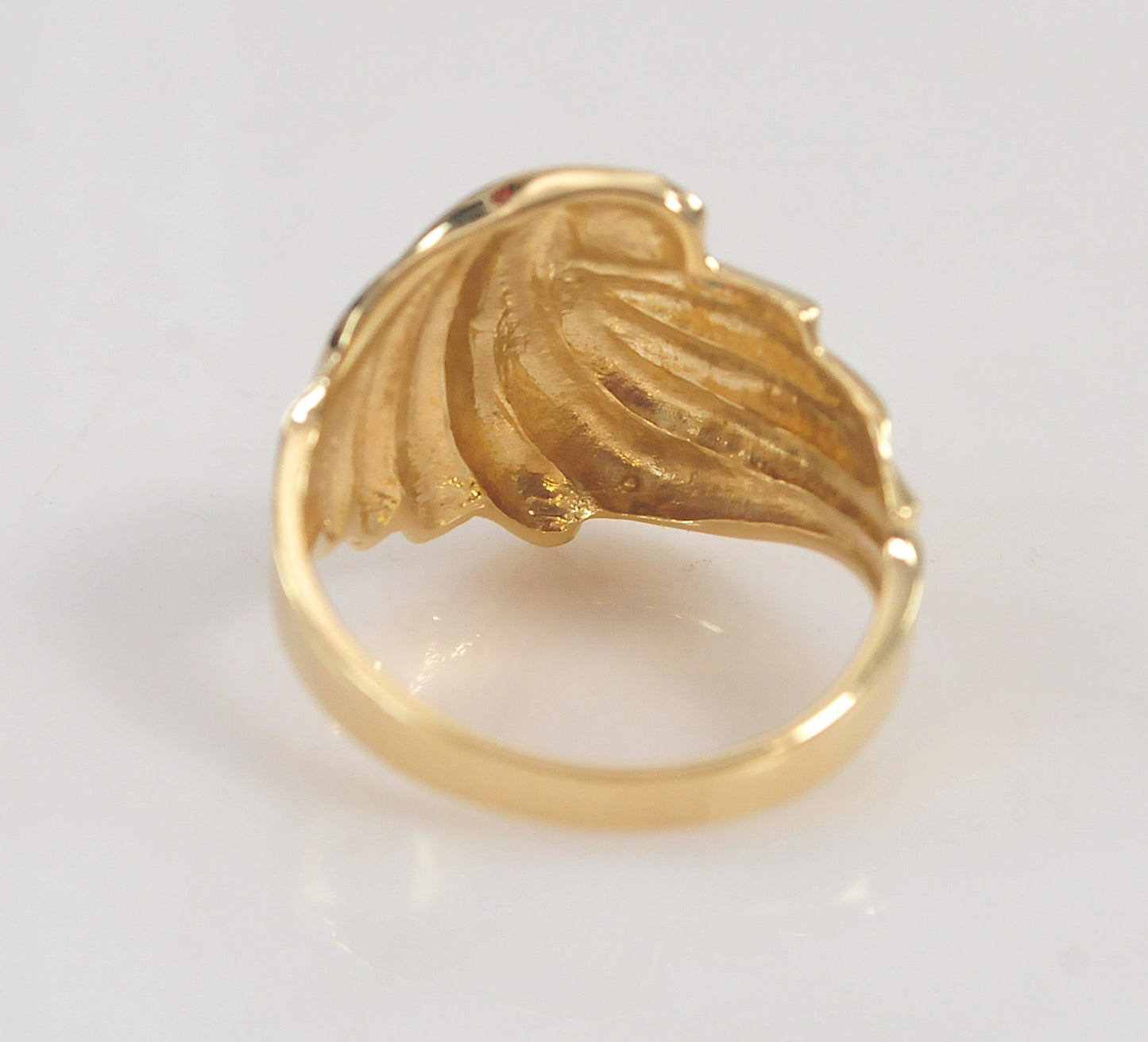 14K Gold Swirl Dome Ring