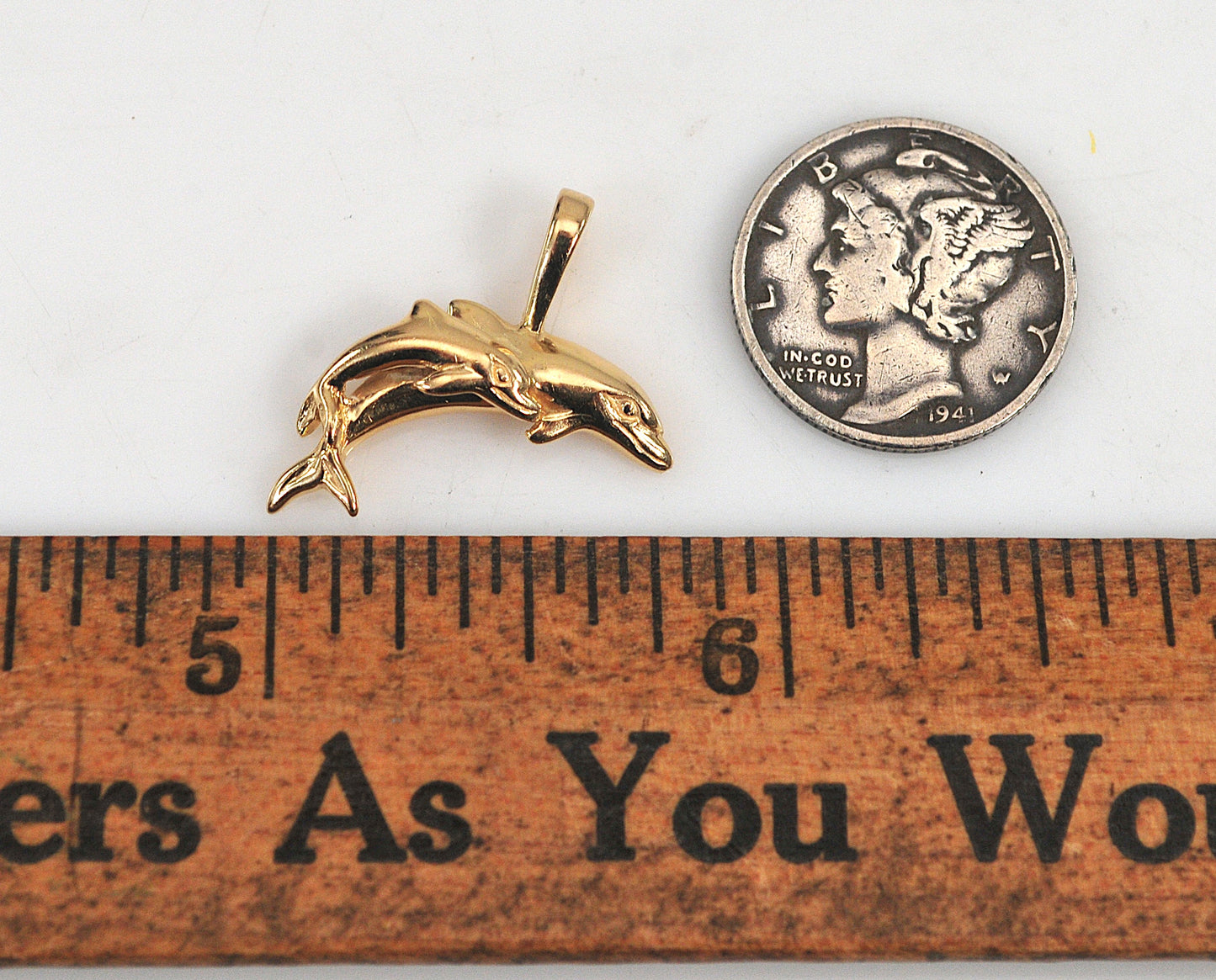 Kabana 14K Gold Dolphin Charm Pendant