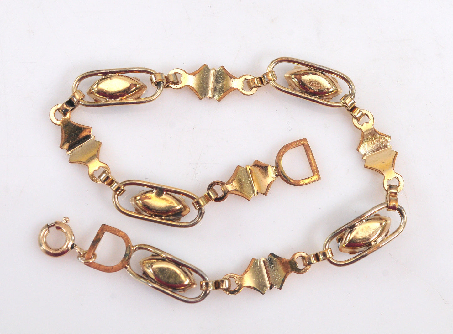 Vintage Gold Filled Blue Stone Bracelet