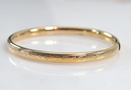 Vintage Gold Filled Baby Child Bangle Bracelet