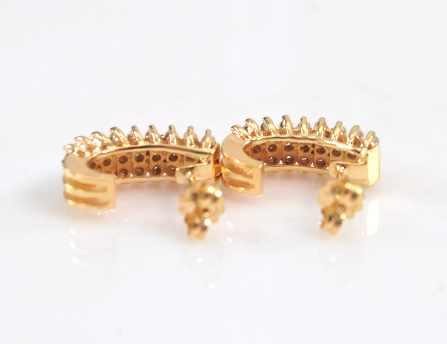 Solid 14K Gold Diamond Earrings