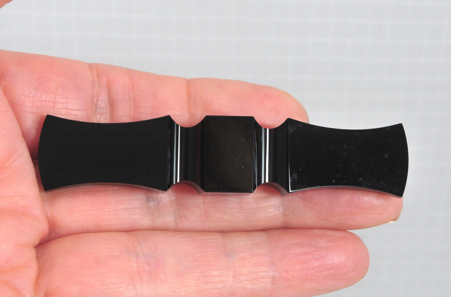 Vintage Art Deco 10K Gold Black Onyx Brooch | Geometric Mourning Brooch | Antique Estate Jewelry