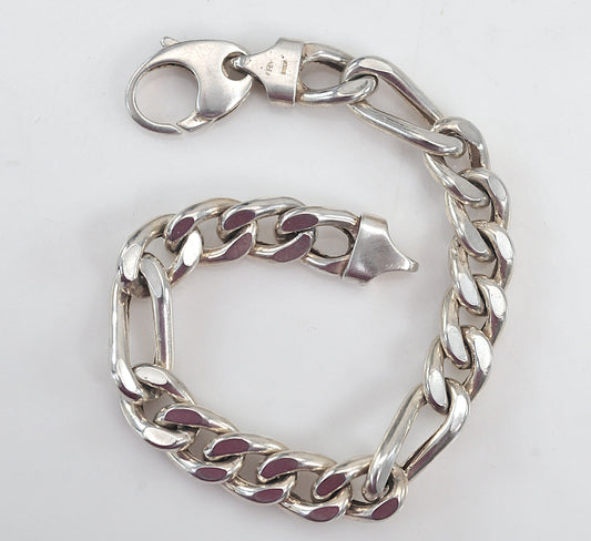 Wide Milor Sterling Silver Link Bracelet