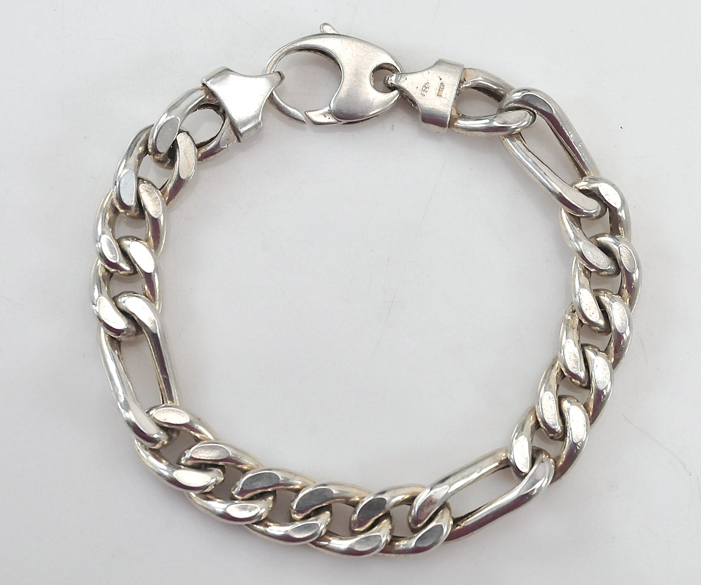Wide Milor Sterling Silver Link Bracelet