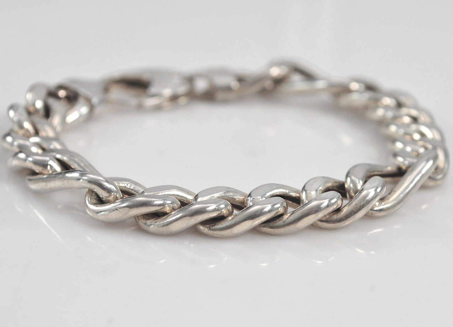 Wide Milor Sterling Silver Link Bracelet