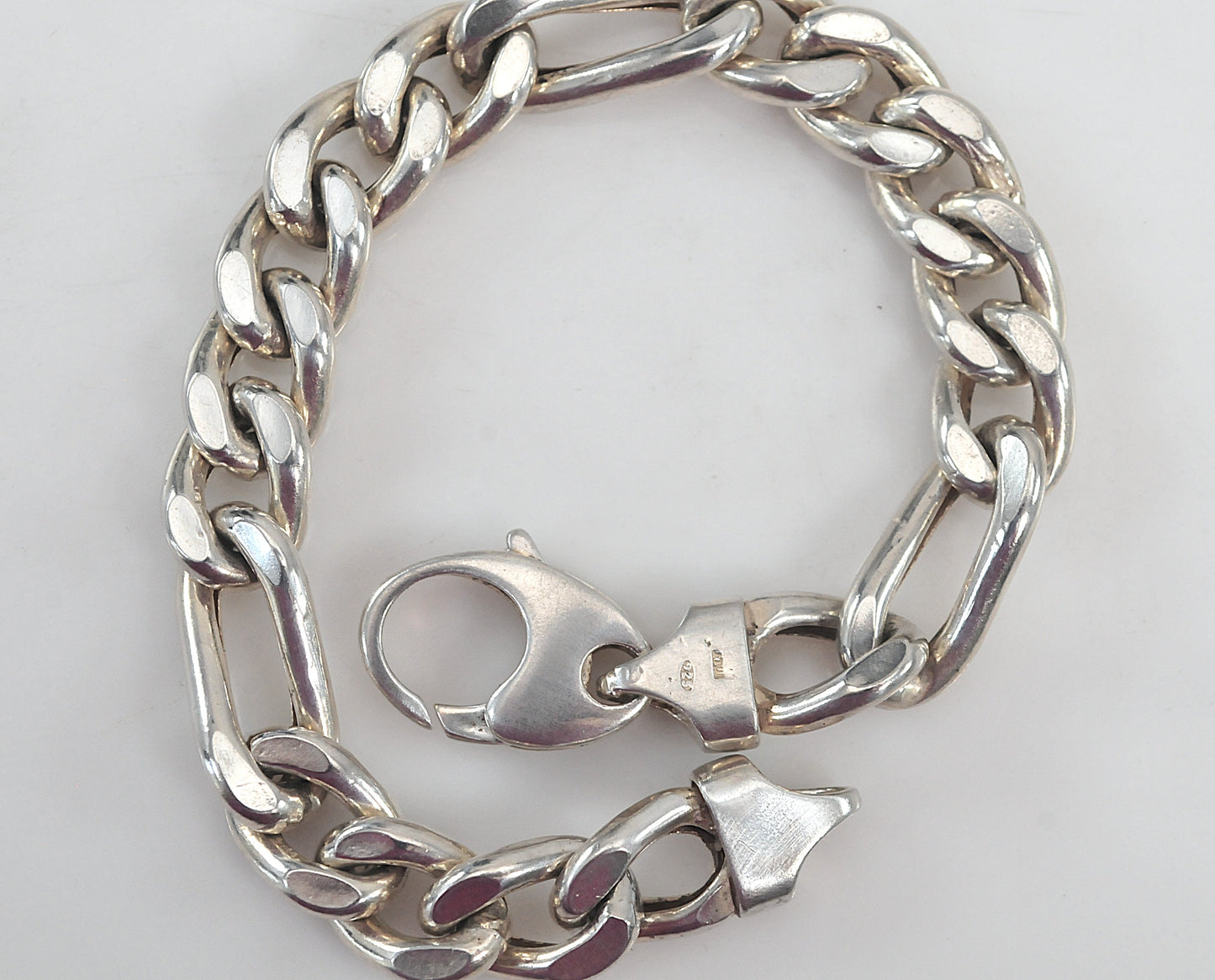 Wide Milor Sterling Silver Link Bracelet