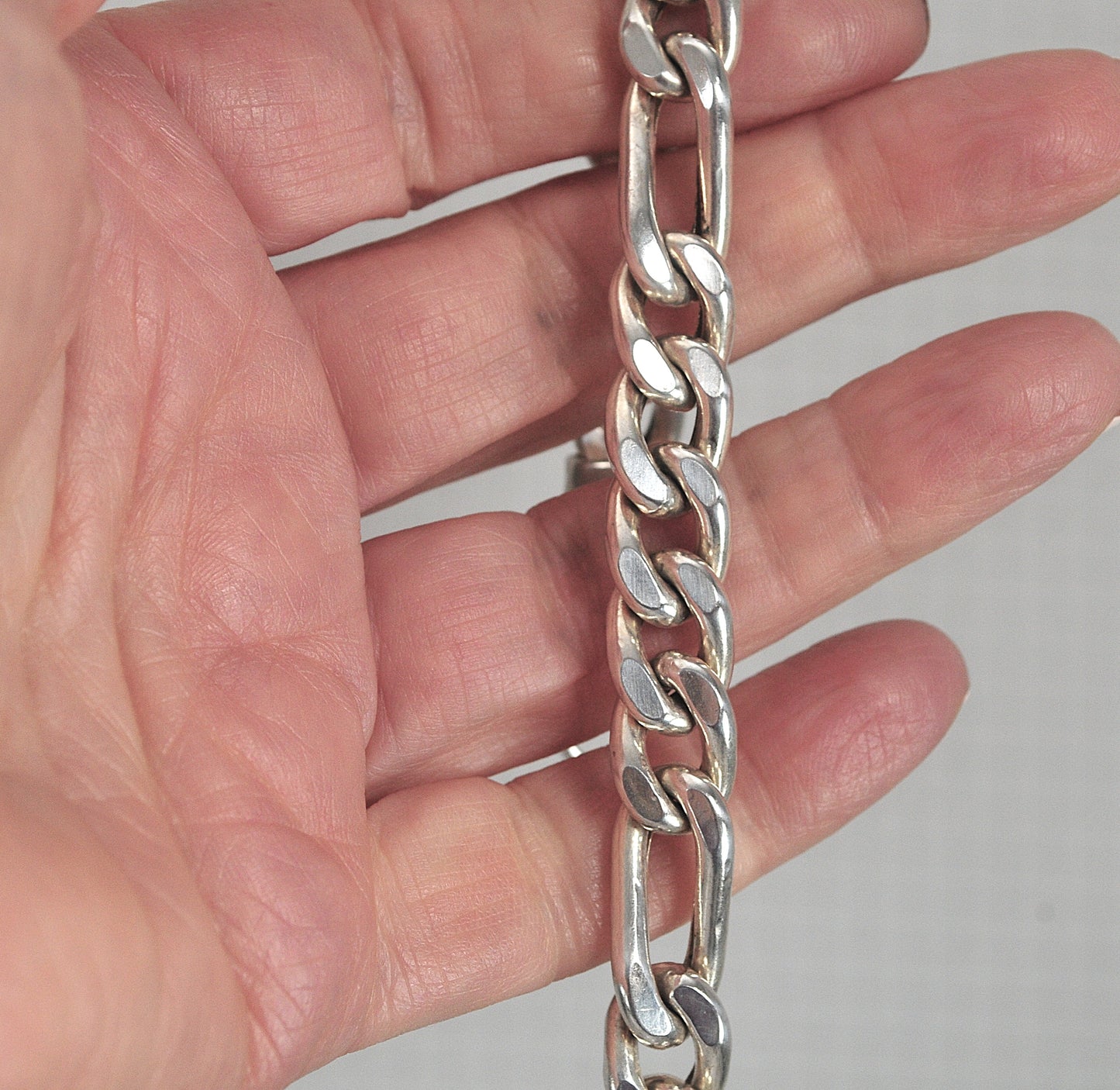 Wide Milor Sterling Silver Link Bracelet