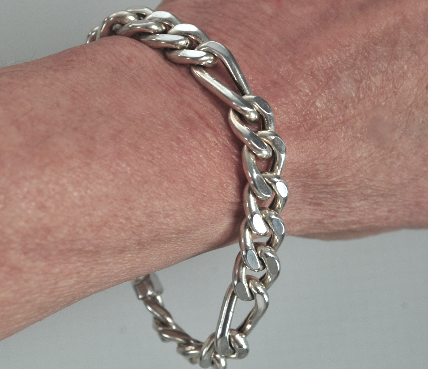 Wide Milor Sterling Silver Link Bracelet