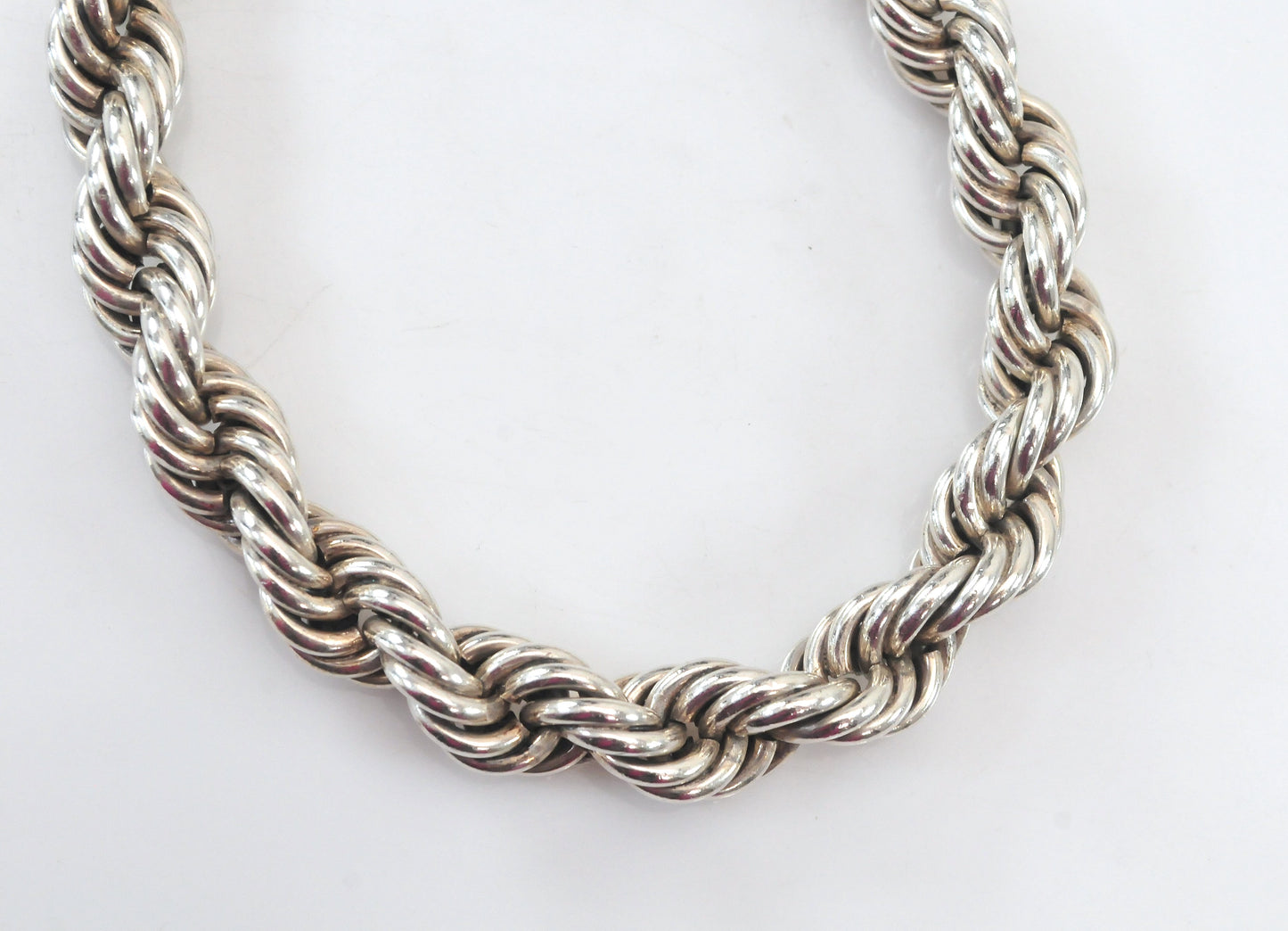 HEAVY Vintage Taxco Juan Sandoval Vázquez Rope Necklace, 130 Grams