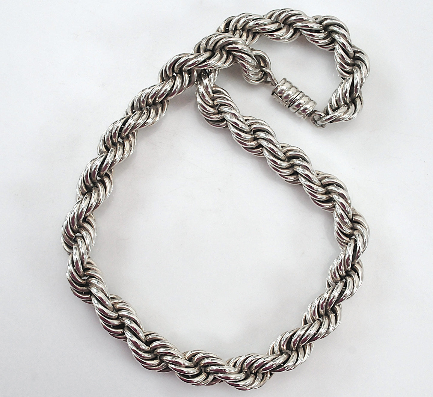 HEAVY Vintage Taxco Juan Sandoval Vázquez Rope Necklace, 130 Grams