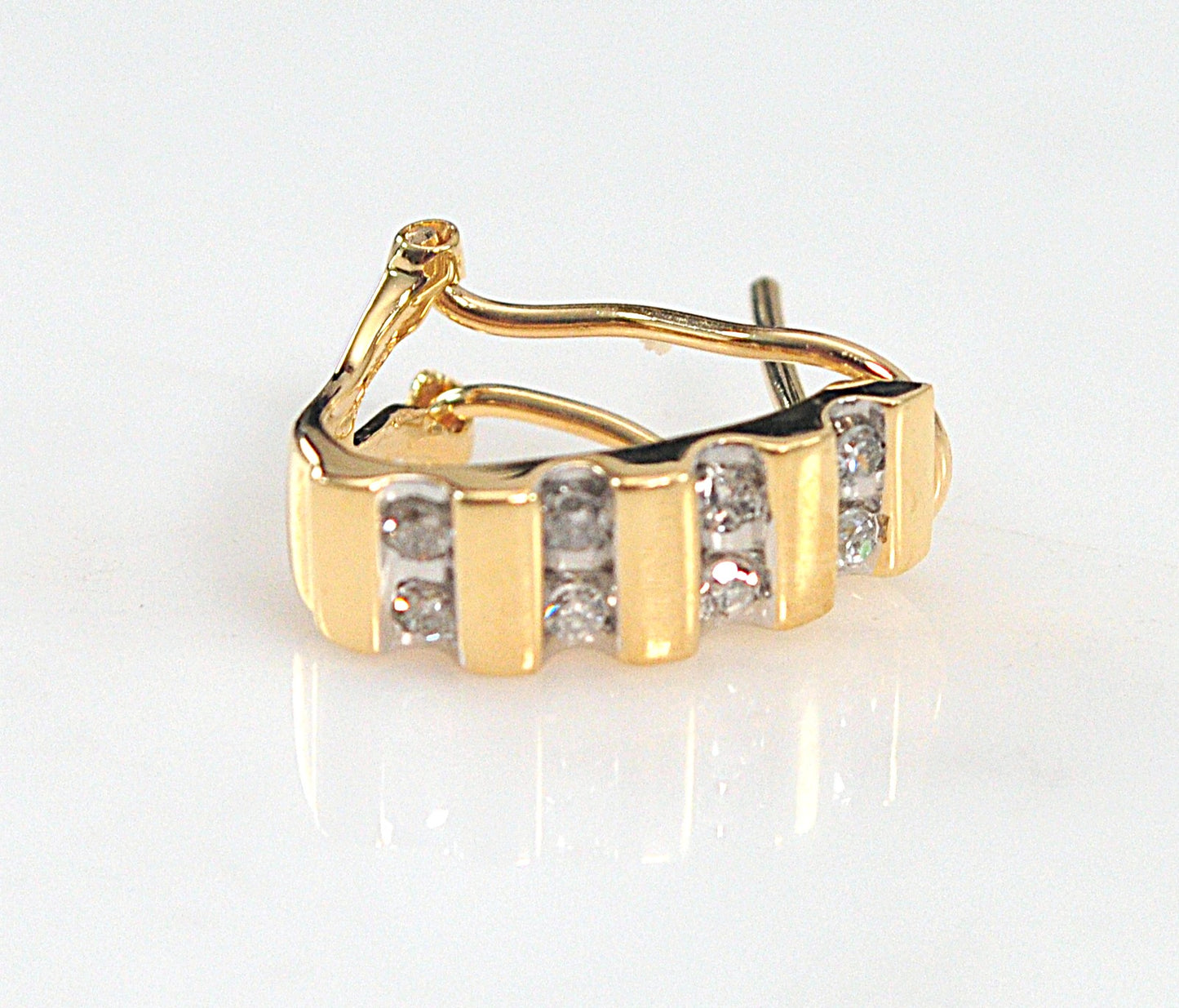 SINGLE 14K Gold Diamond Earring