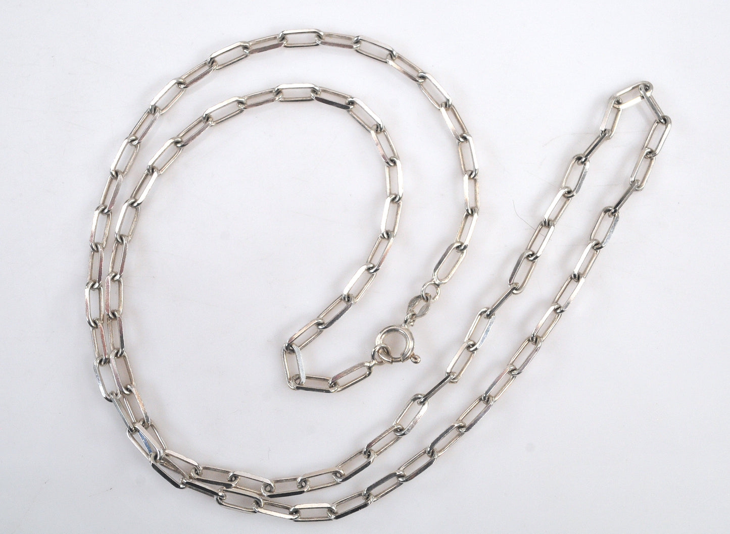 Sterling Silver Paperclip Link Necklace