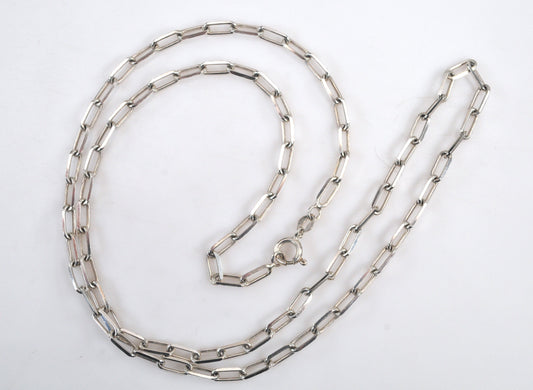 Sterling Silver Paperclip Link Necklace