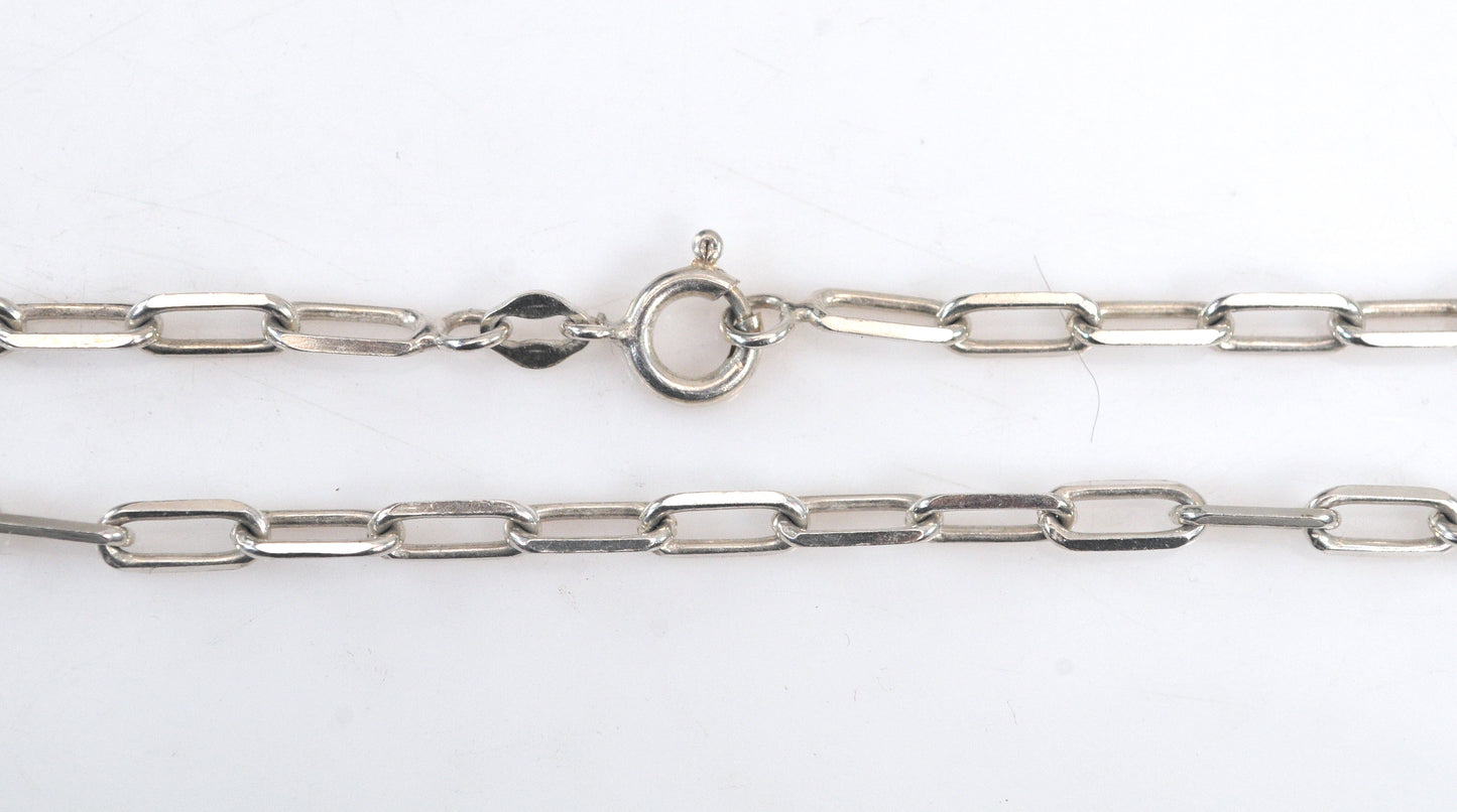 Sterling Silver Paperclip Link Necklace