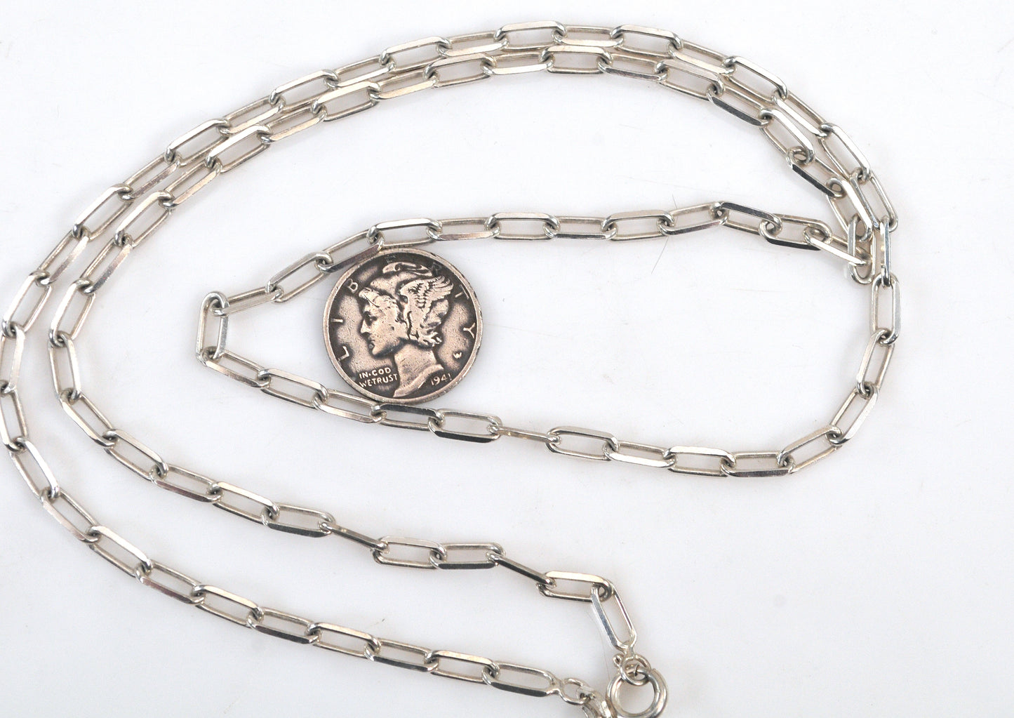 Sterling Silver Paperclip Link Necklace