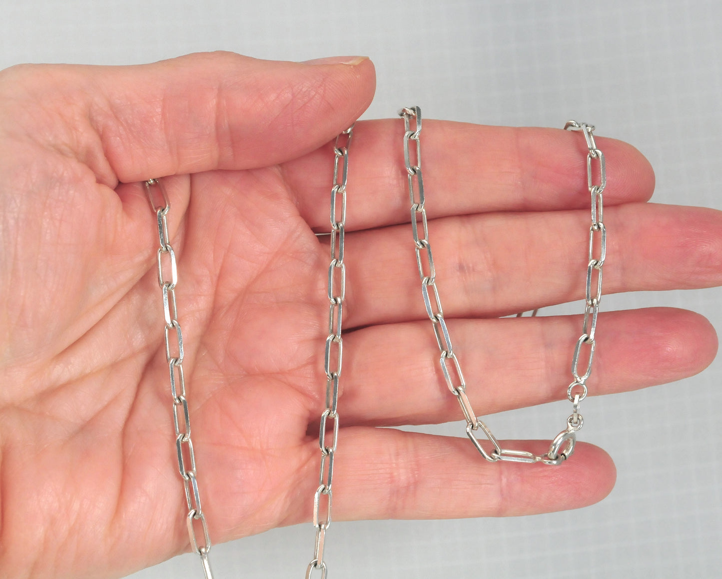Sterling Silver Paperclip Link Necklace