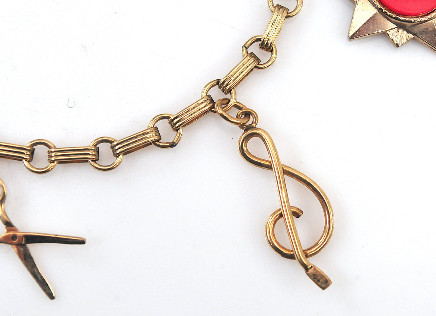 Vintage Gold Filled Double Charm Bracelet