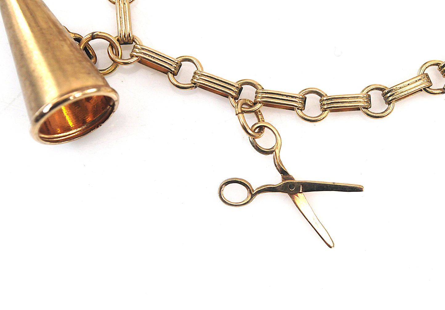 Vintage Gold Filled Double Charm Bracelet