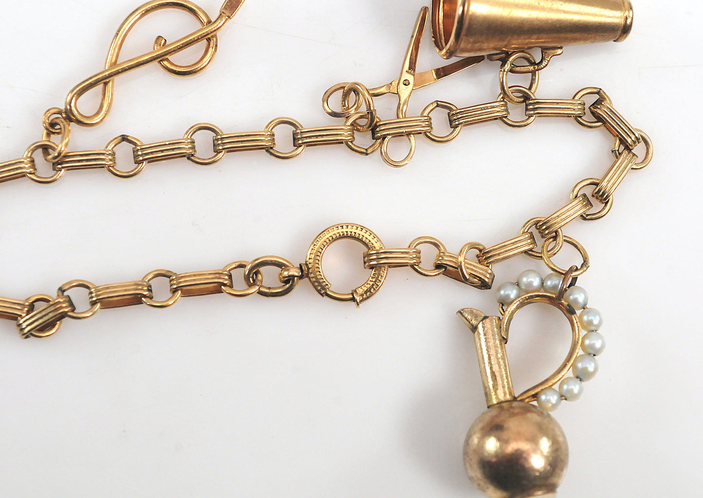 Vintage Gold Filled Double Charm Bracelet