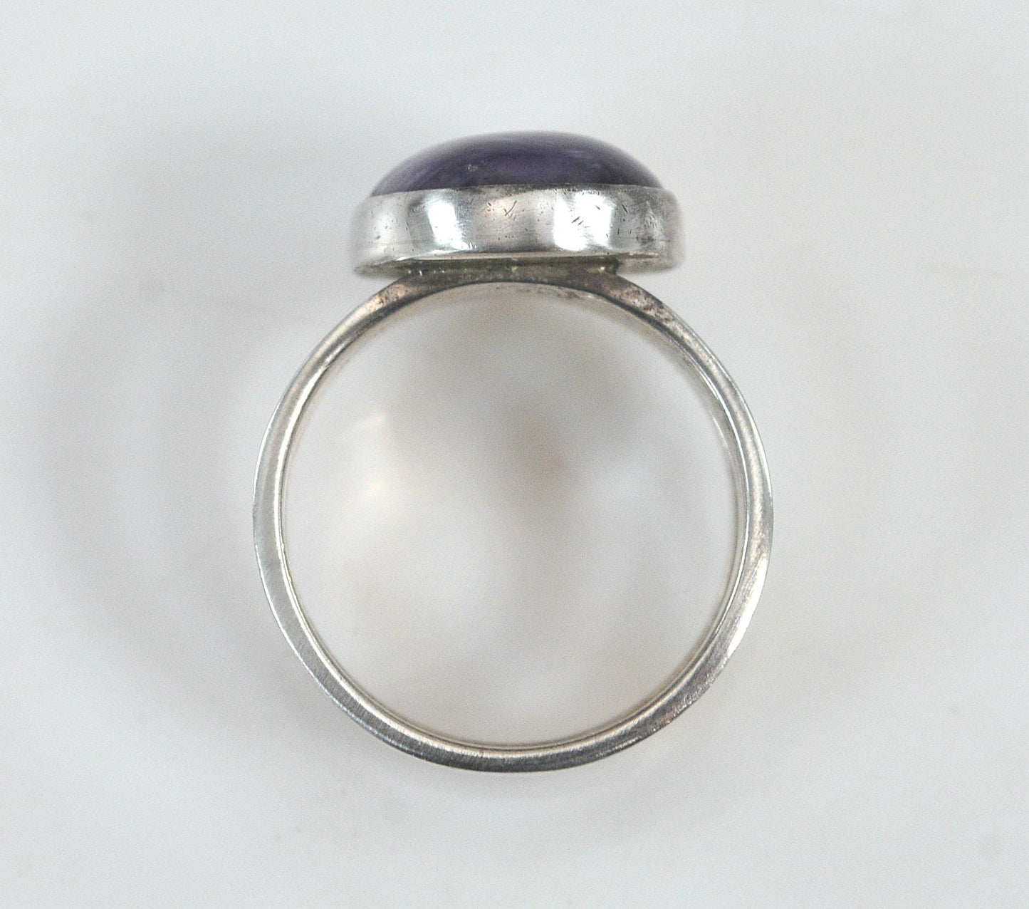 Handmade 950 Sterling Silver Charoite Ring