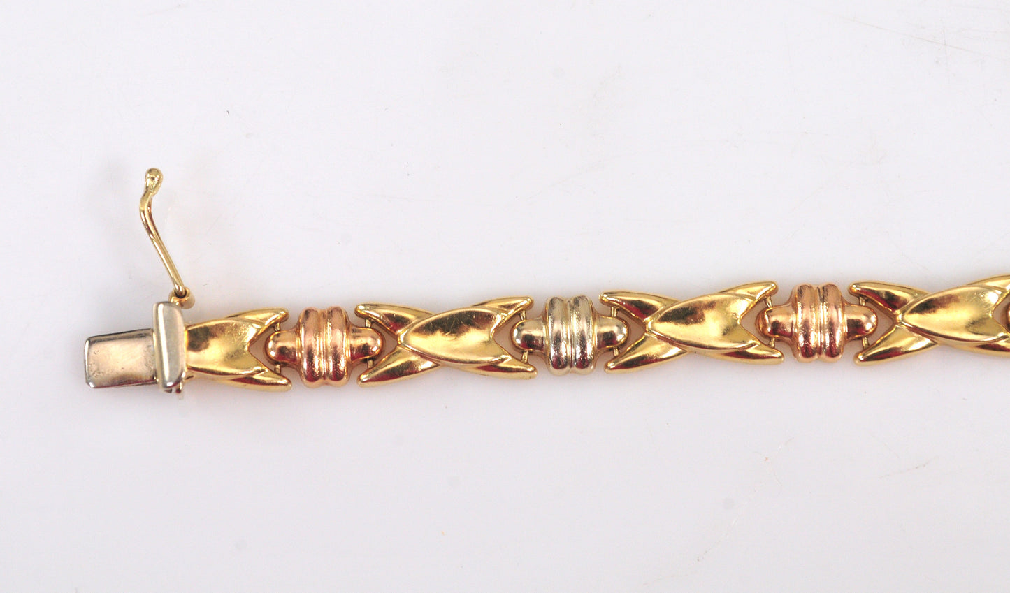 Designer 14K Gold Puffed Link Bracelet