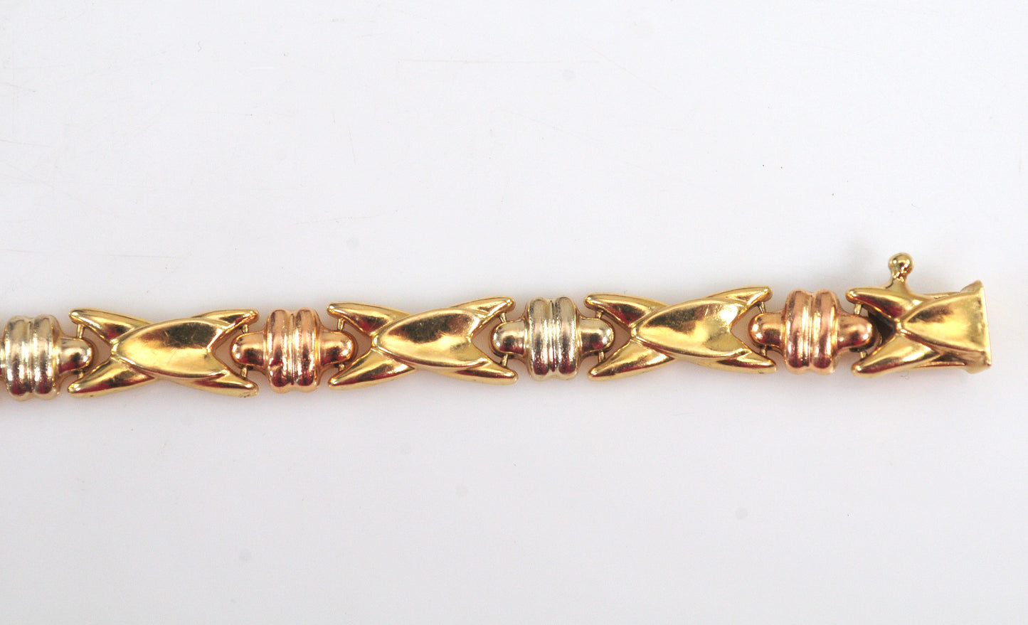 Designer 14K Gold Puffed Link Bracelet