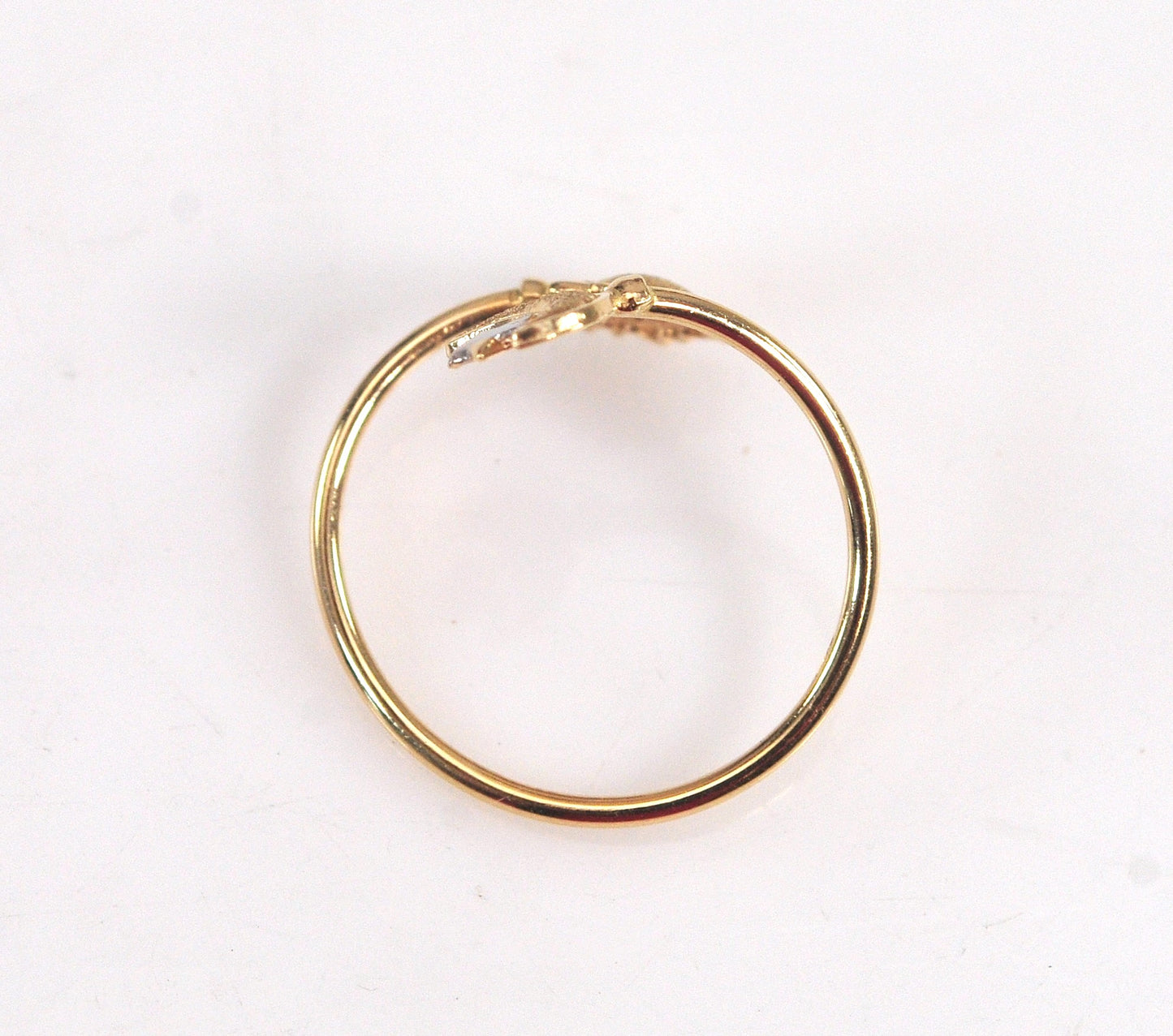 14K Gold Moon Star Sun Bypass Ring