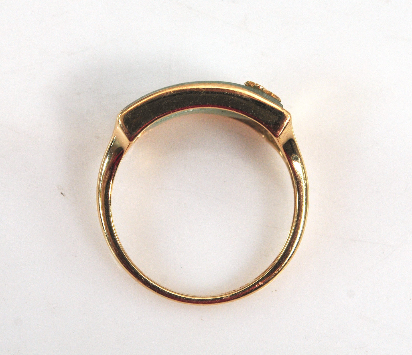 14K Gold Chinese Jadeite Ring