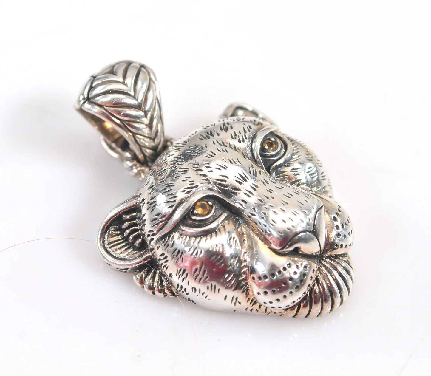 John Hardy Sterling Silver Lioness Enhancer Pendant
