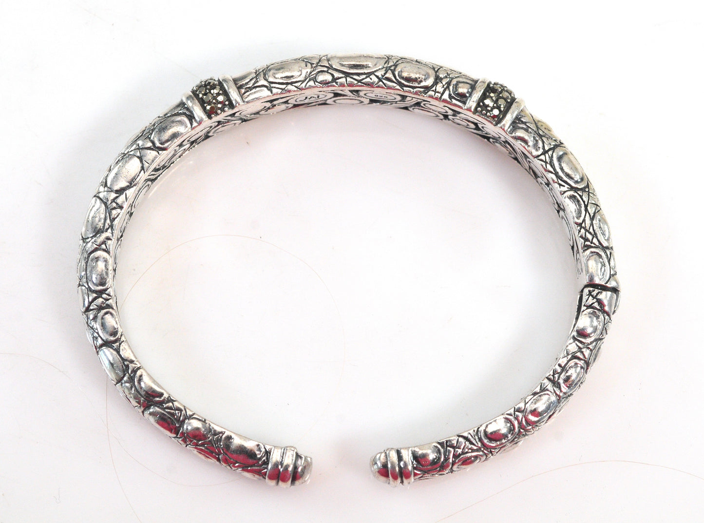 John Hardy Sterling Silver Hinged Cuff Bracelet