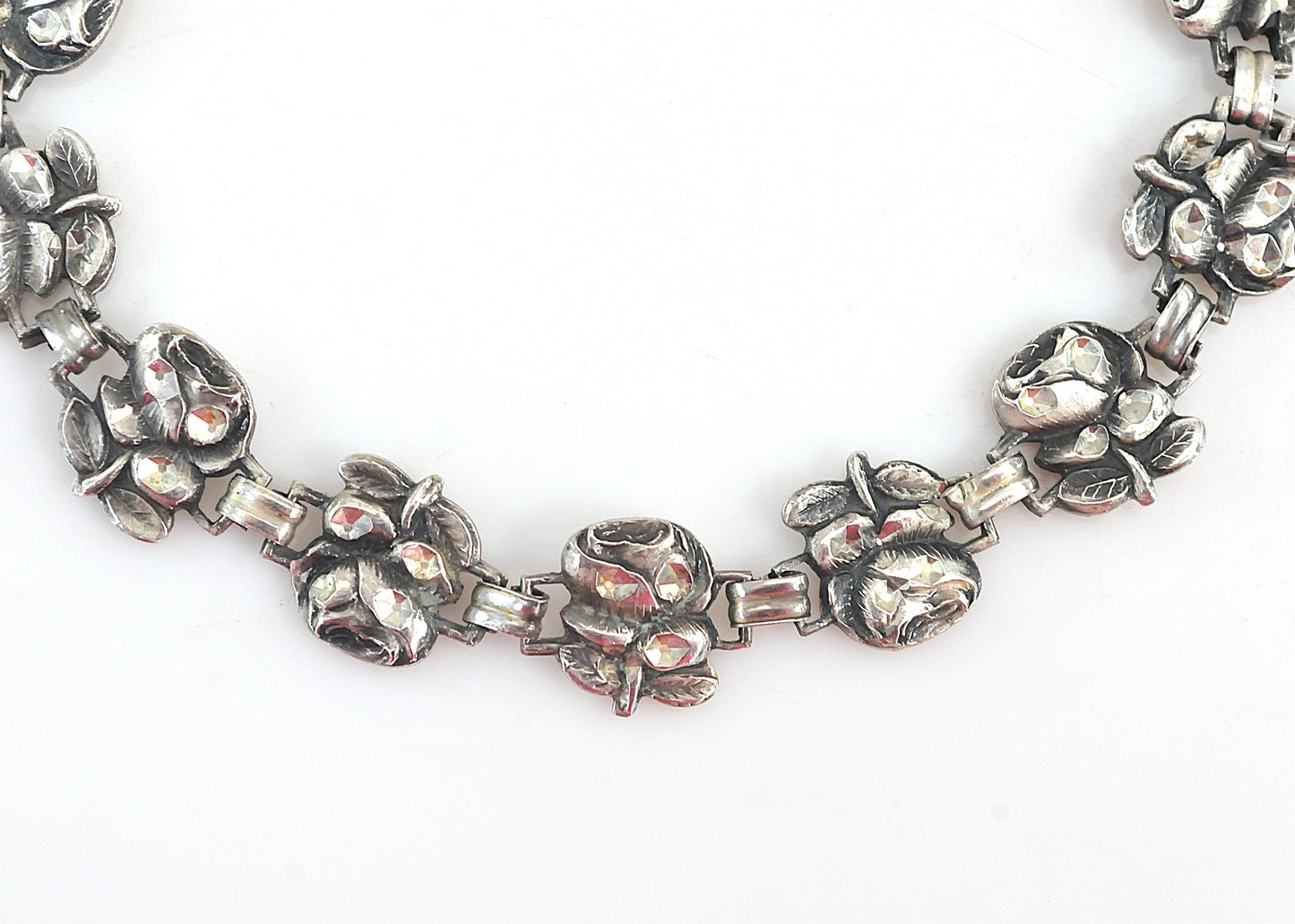 Vintage Sterling Silver Religious Rose Bracelet | Jesus, Mary and Saint Joseph