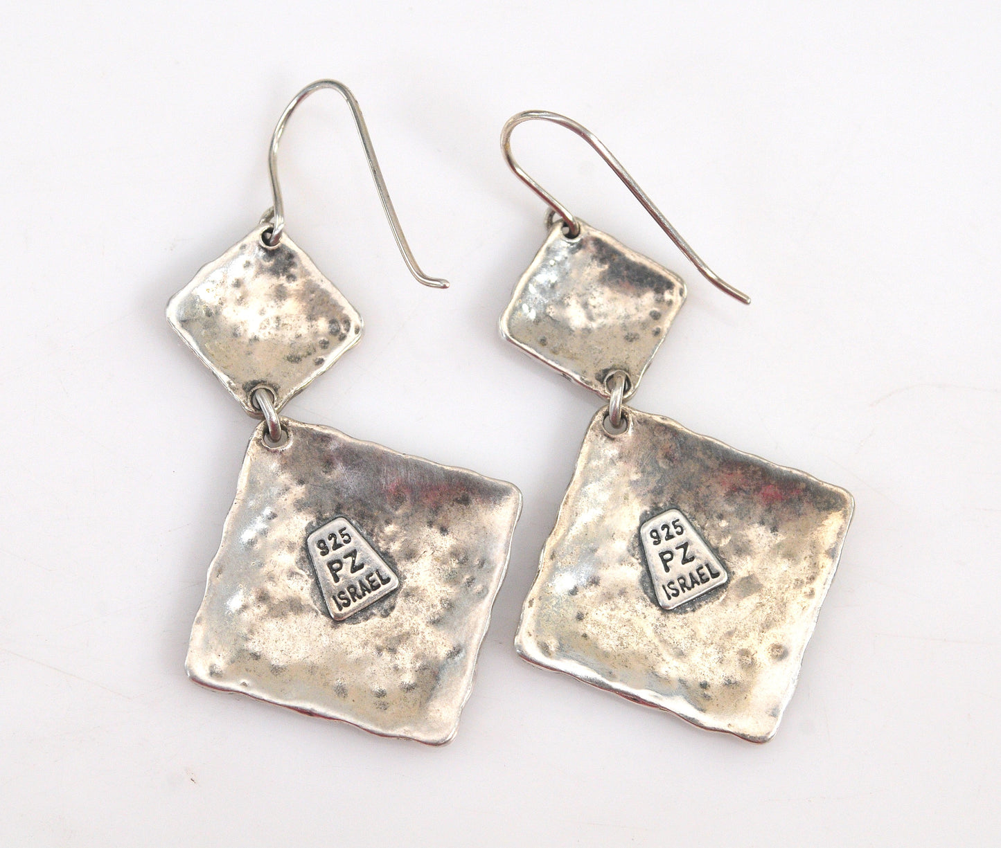 Geometric Or Paz Creations Sterling Silver Double Drop Earrings