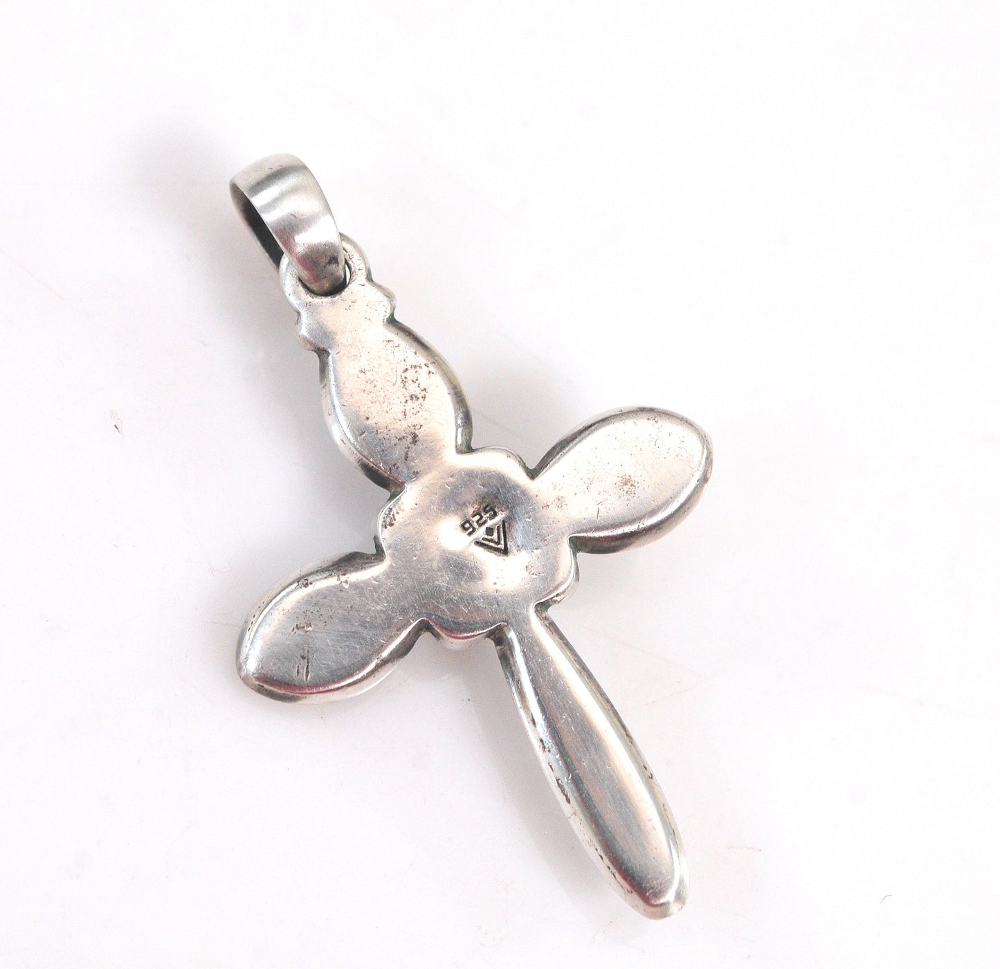 Silpada Sterling Silver Pearl Cross Pendant | 925 Oxidized Beaded Cross Necklace