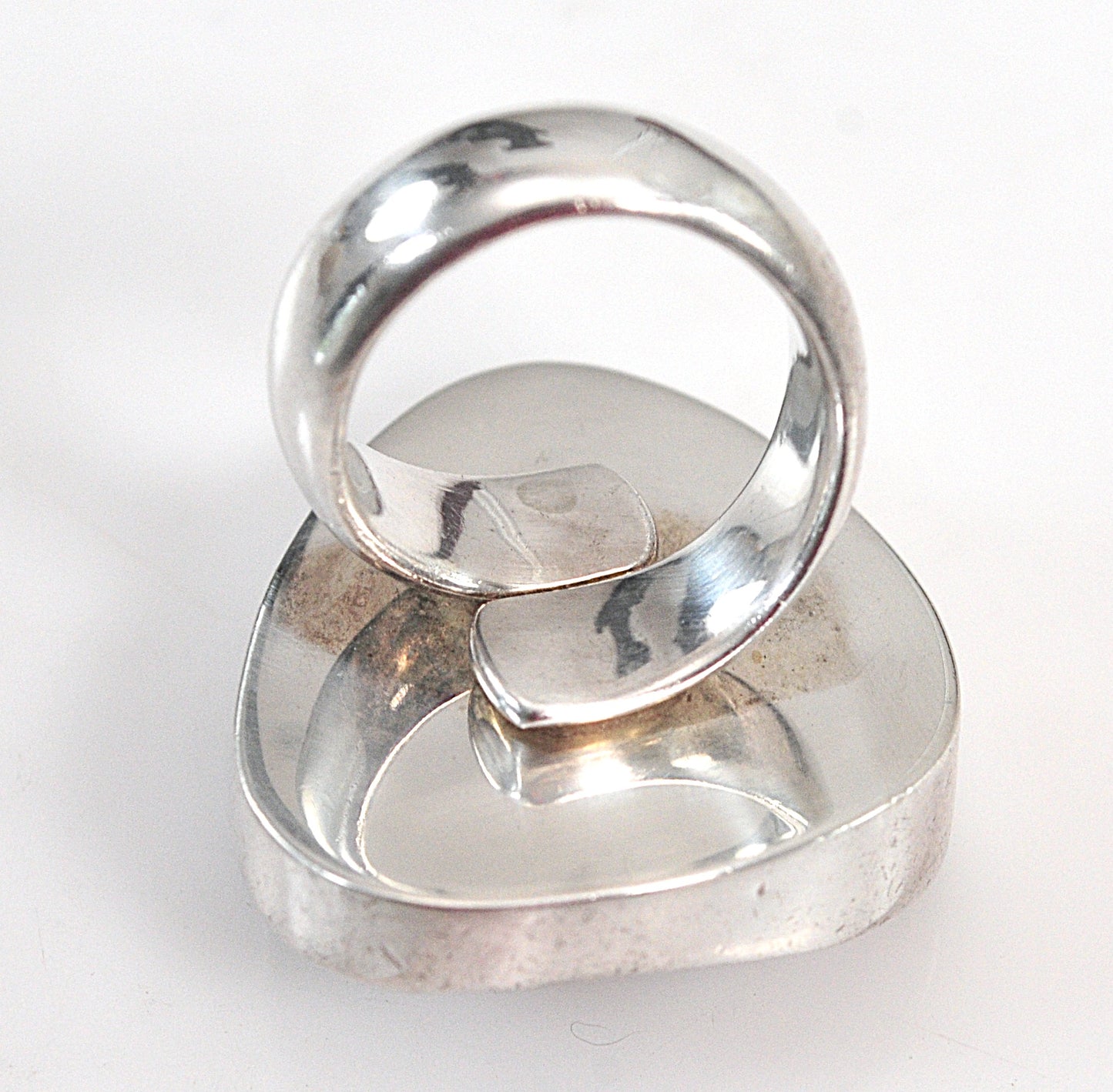 Huge 950 Charles Albert Fine Silver Blister Pearl Ring