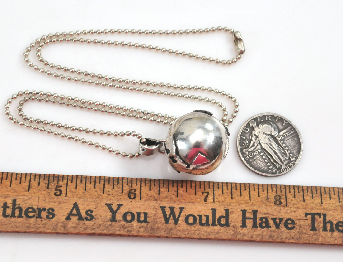 Sterling Silver Harmony Ball Pendant Necklace