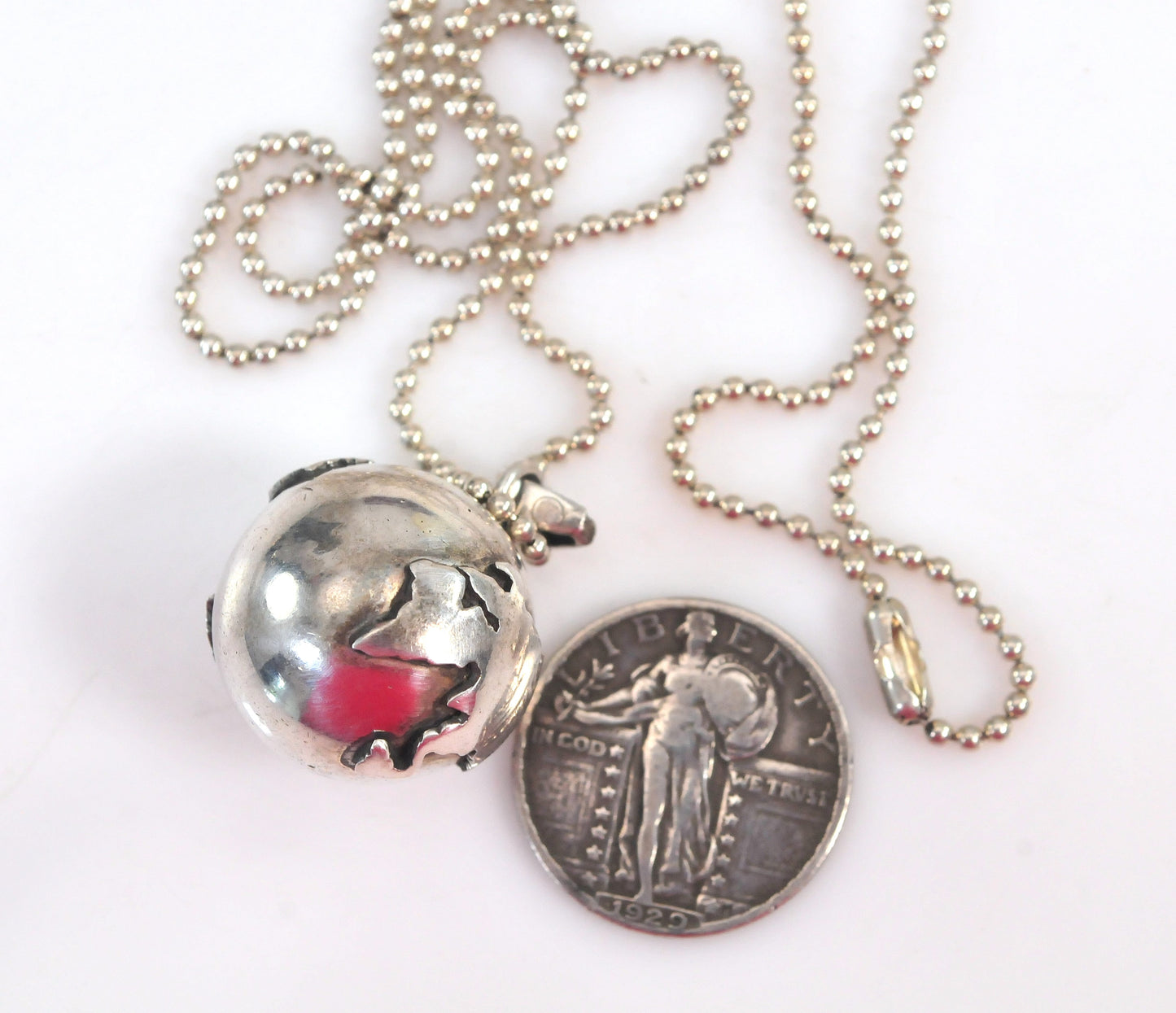 Sterling Silver Harmony Ball Pendant Necklace