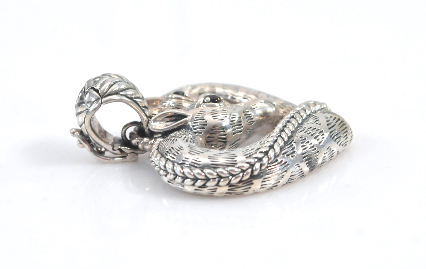 John Hardy Sterling Silver Giraffe Heart Enhancer Pendant