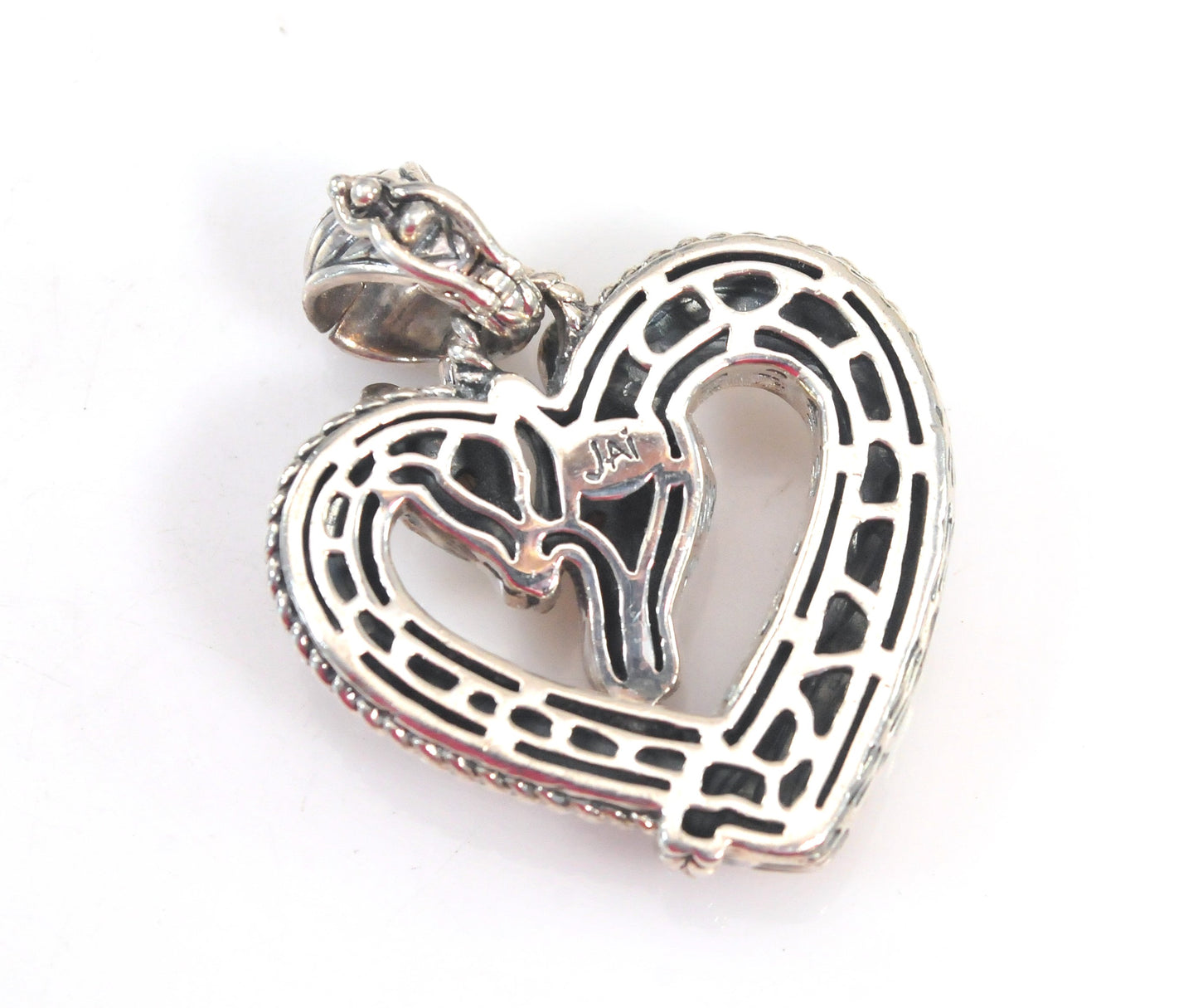 John Hardy Sterling Silver Giraffe Heart Enhancer Pendant