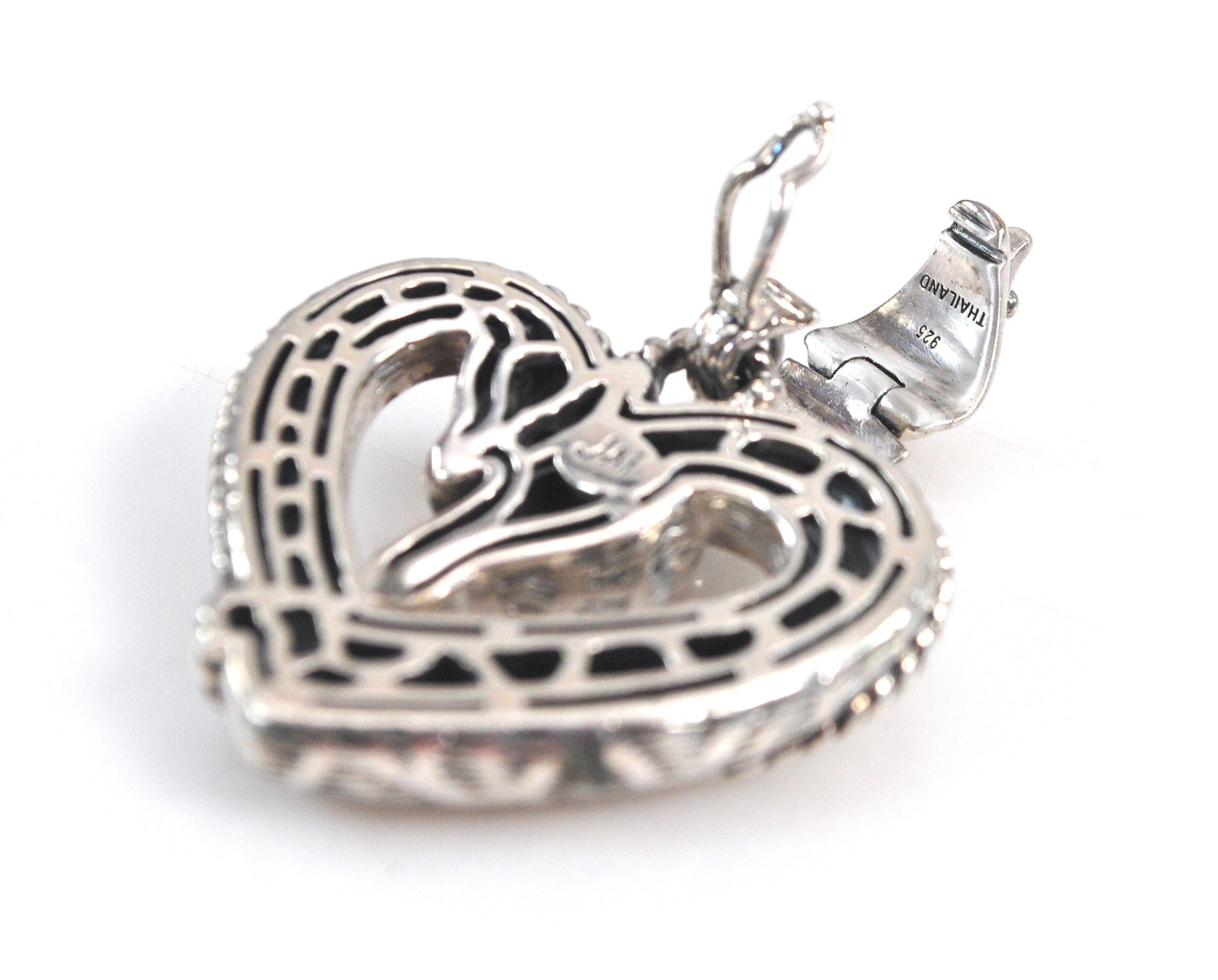 John Hardy Sterling Silver Giraffe Heart Enhancer Pendant