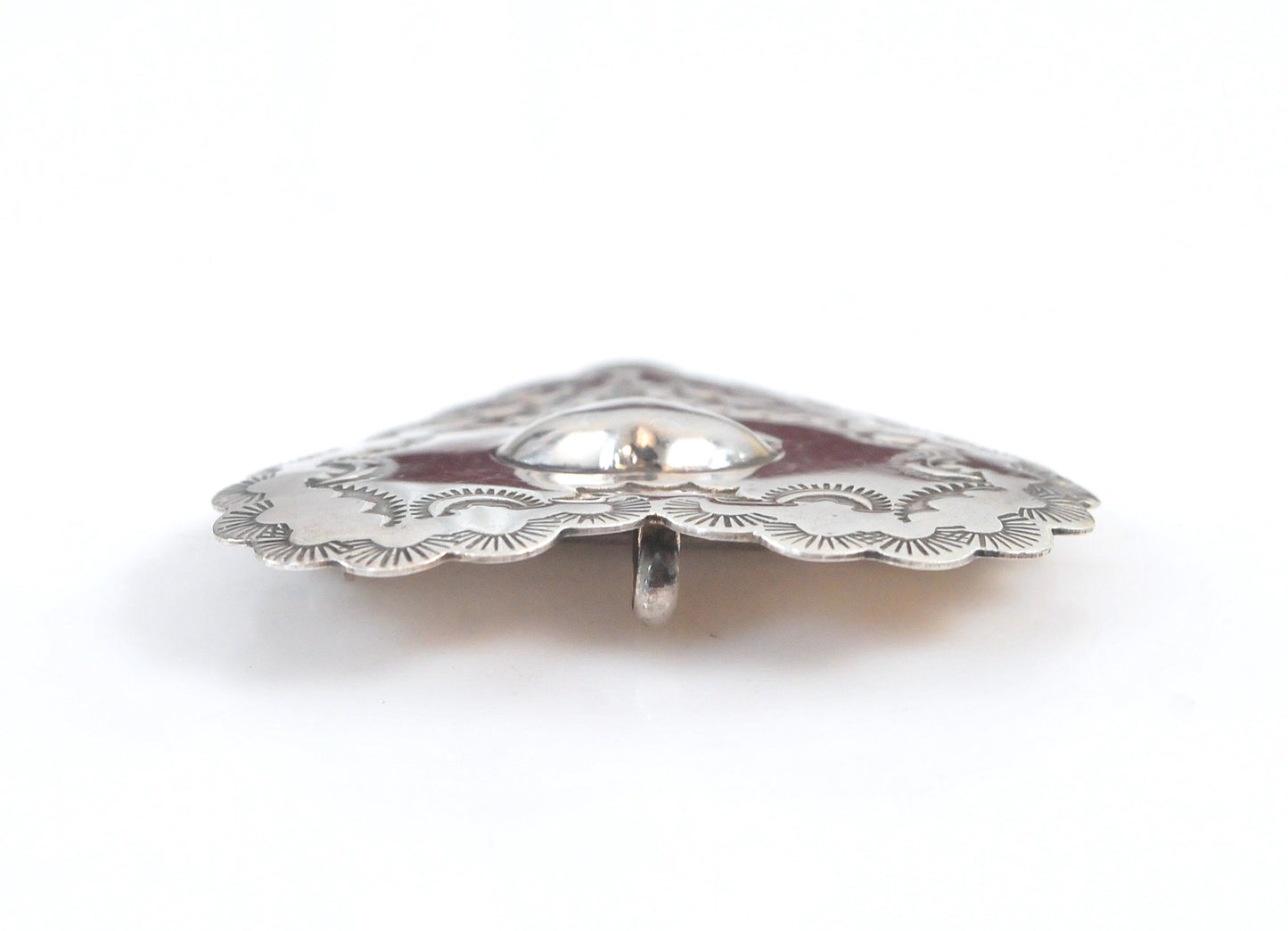 Joan Slifka Sterling Silver Southwestern Heart Brooch Pendant