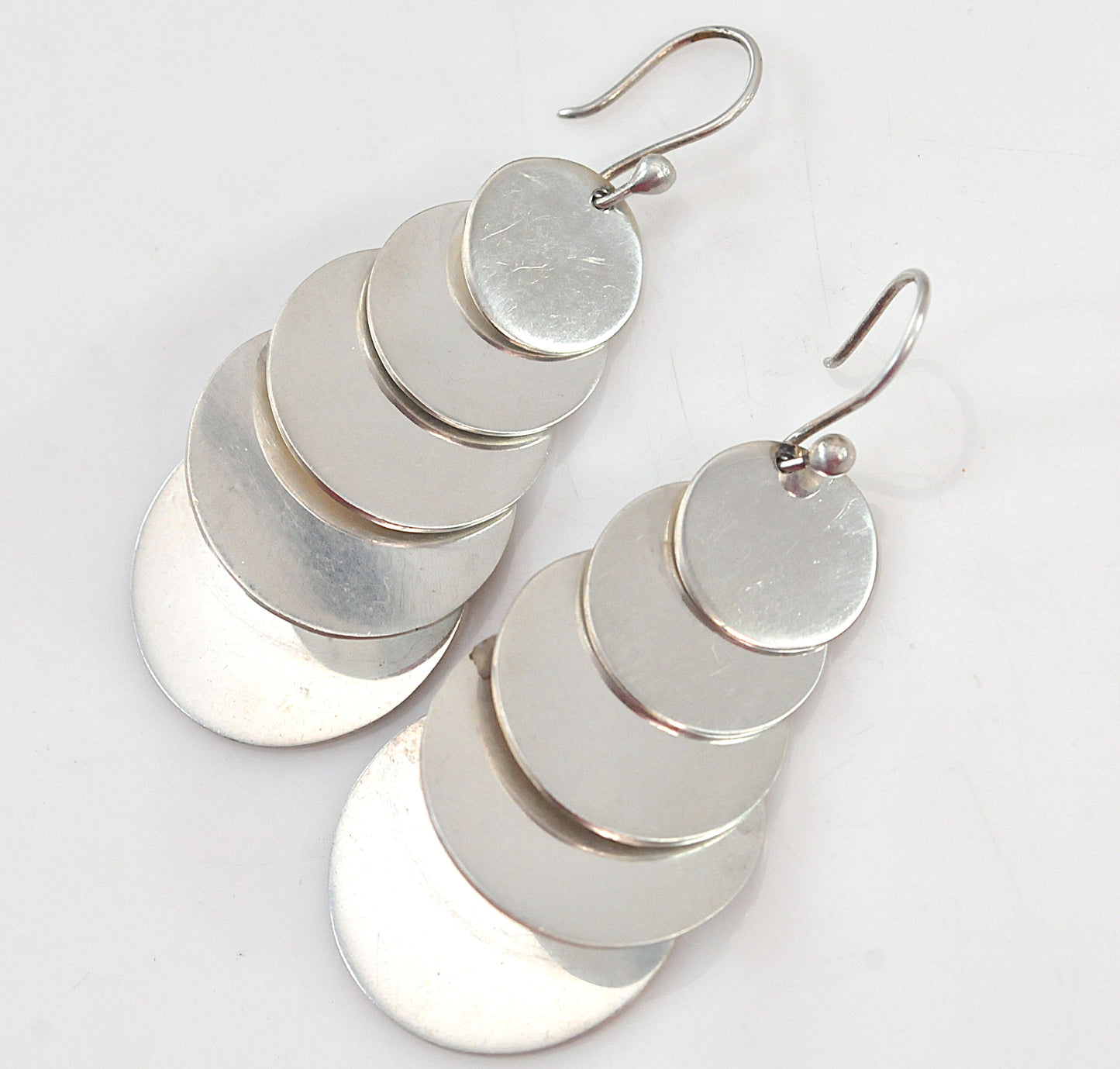 LARGE Taxco Sterling Silver Statement Earrings