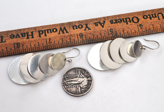 LARGE Taxco Sterling Silver Statement Earrings
