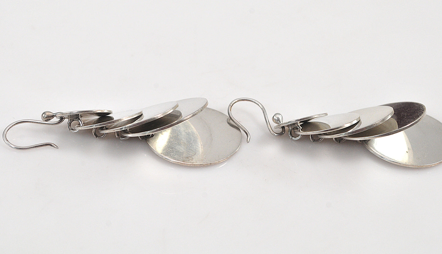 LARGE Taxco Sterling Silver Statement Earrings