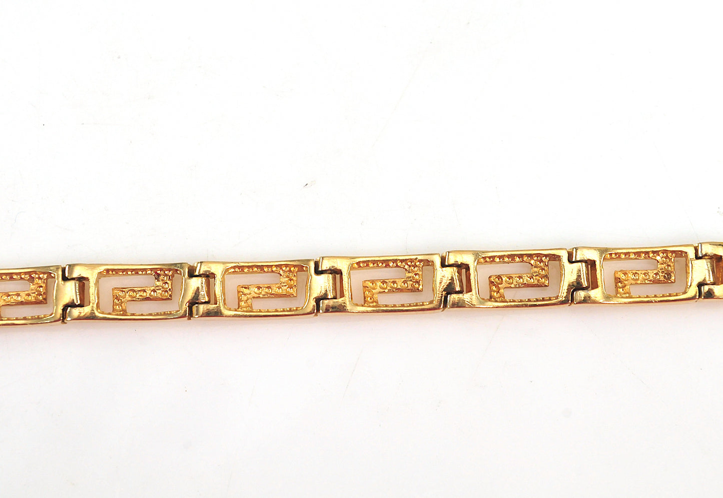 Gold over Sterling Silver Greek Key Bracelet